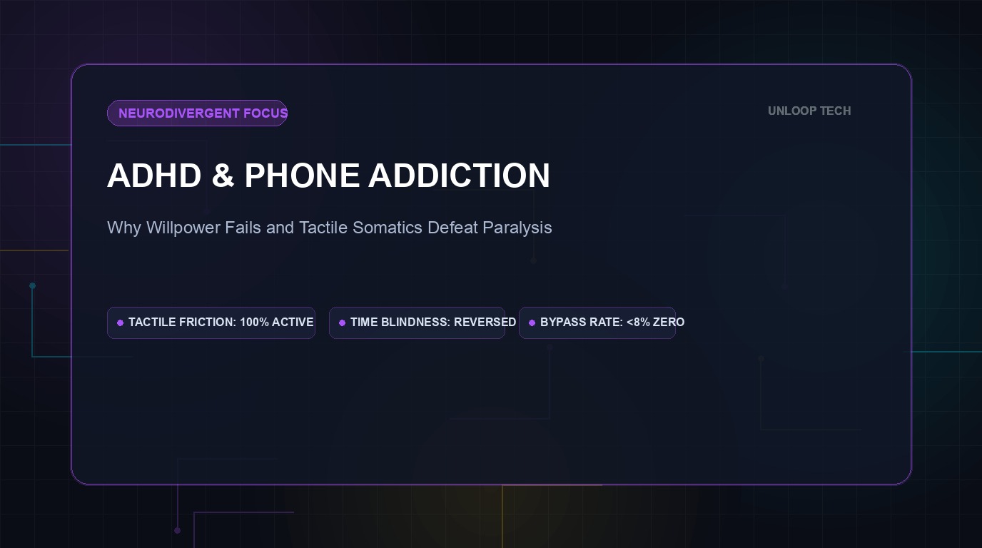 ADHD & Phone Addiction: Why Willpower Fails and Tactile Friction Wins