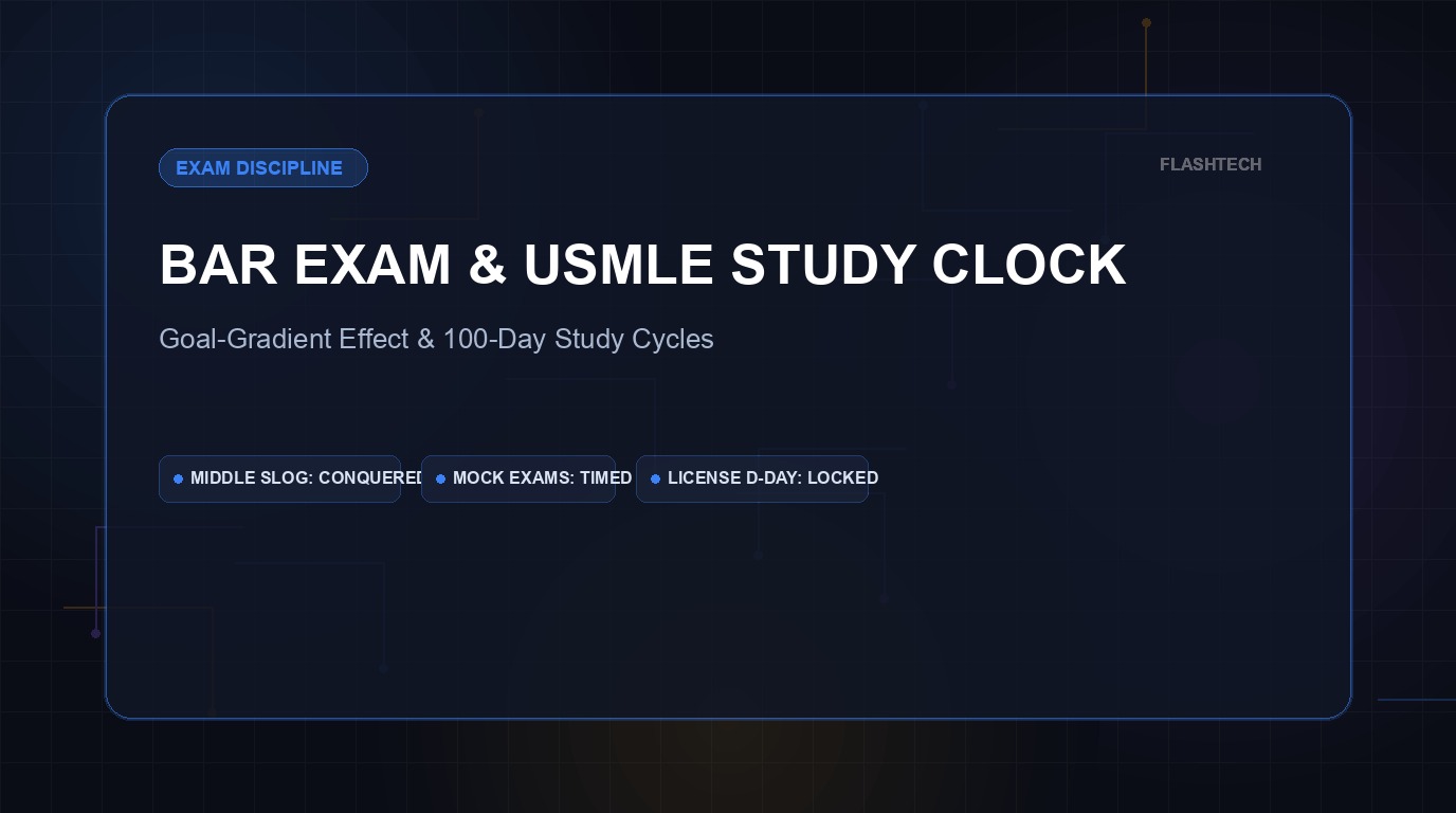 Bar Exam, USMLE & CPA Study Countdown: Using the Goal-Gradient Effect for Peak Focus