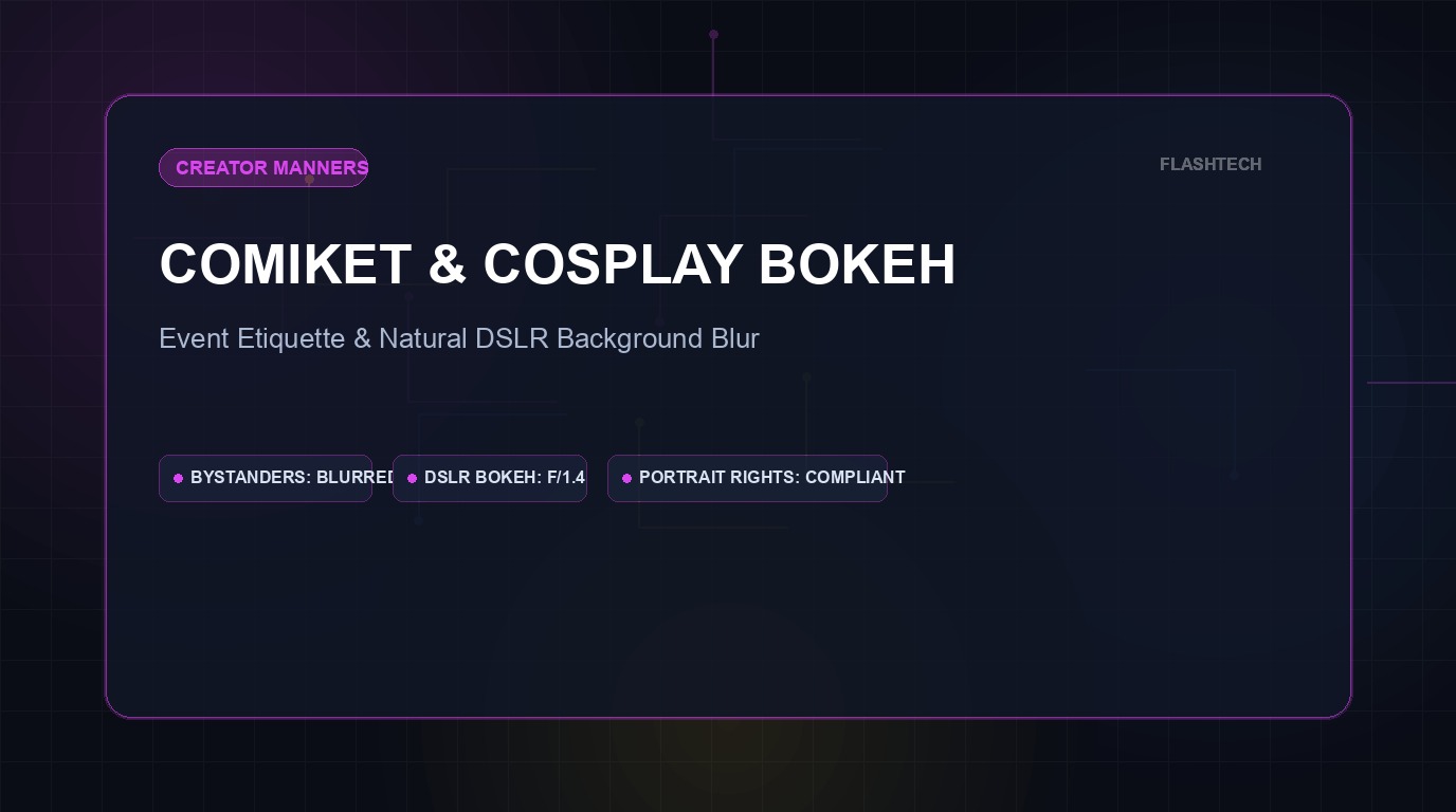 Comiket & Cosplay Photo Etiquette: How to Blur Bystanders with Natural DSLR Bokeh (2026)