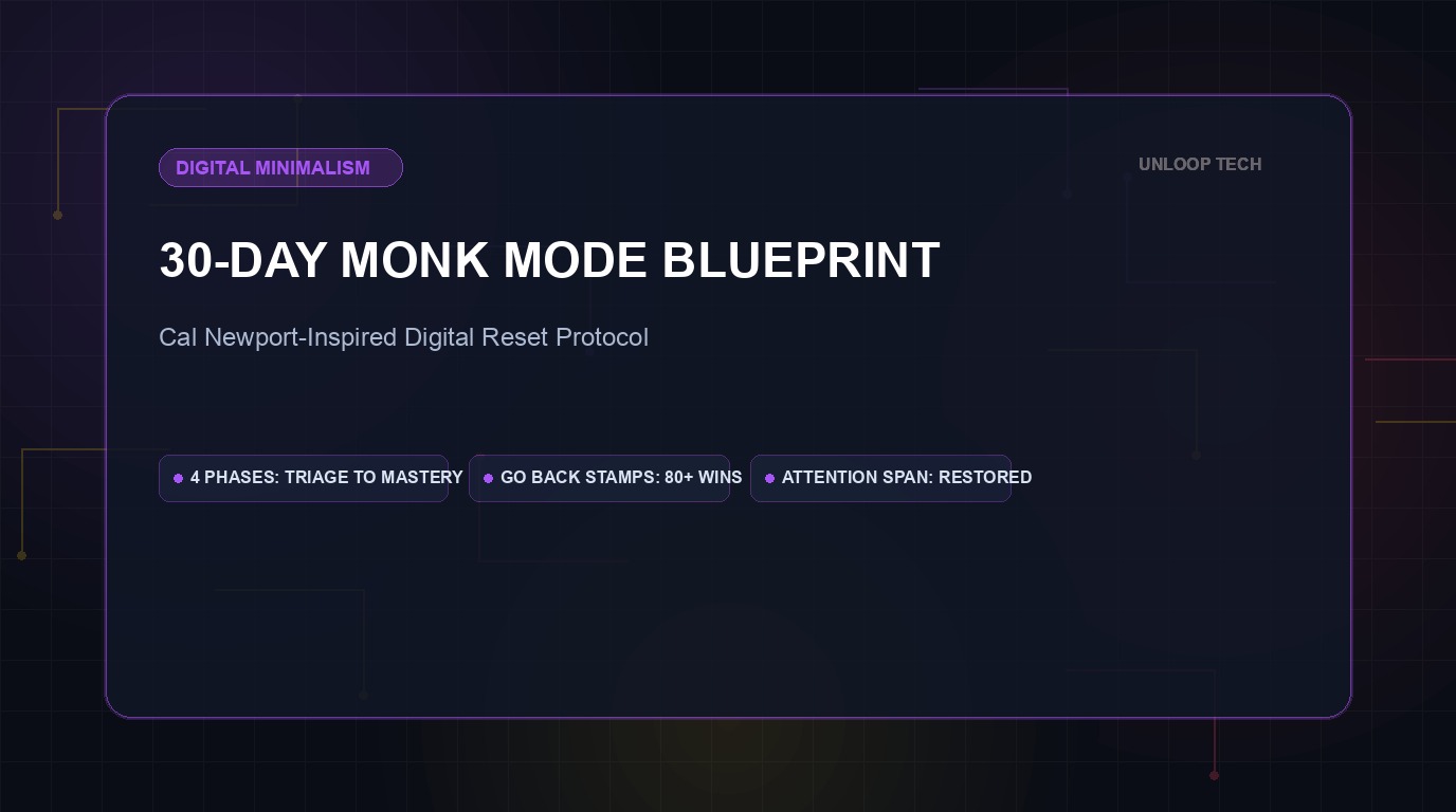 30-dagars Digital Minimalism Challenge: A Practical Monk Mode Blueprint