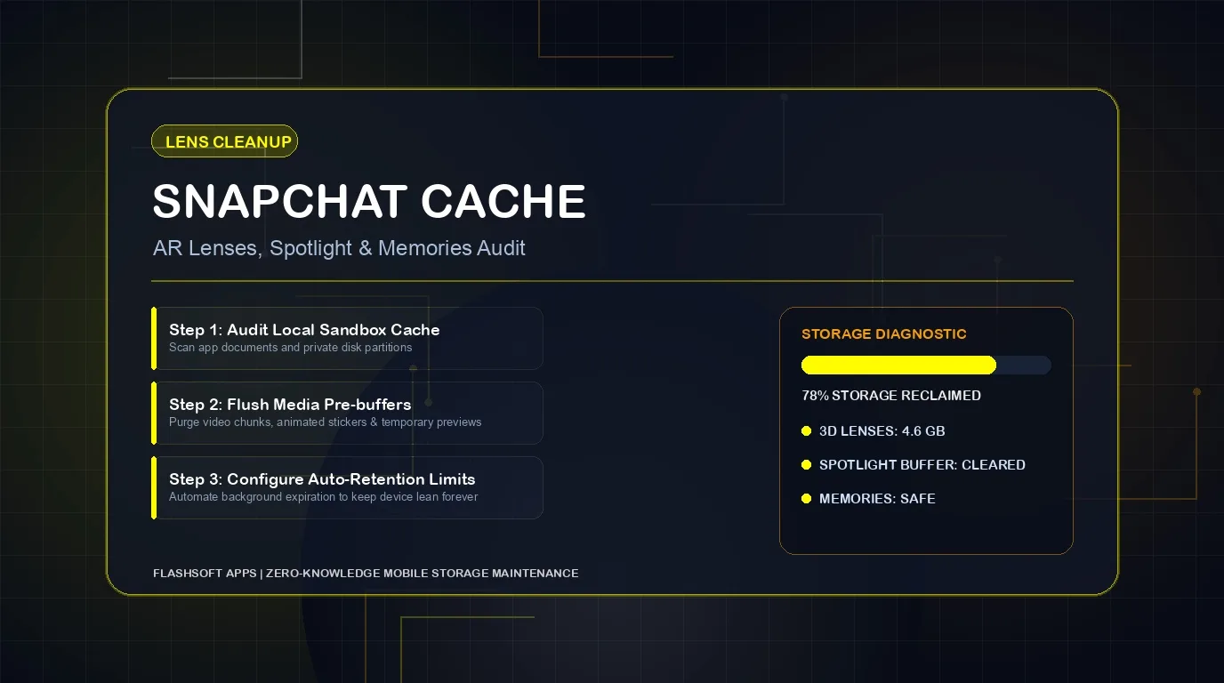 Hur man rensar Snapchat-cache: minnen, AR-linser och Spotlight Data Cleanup Guide