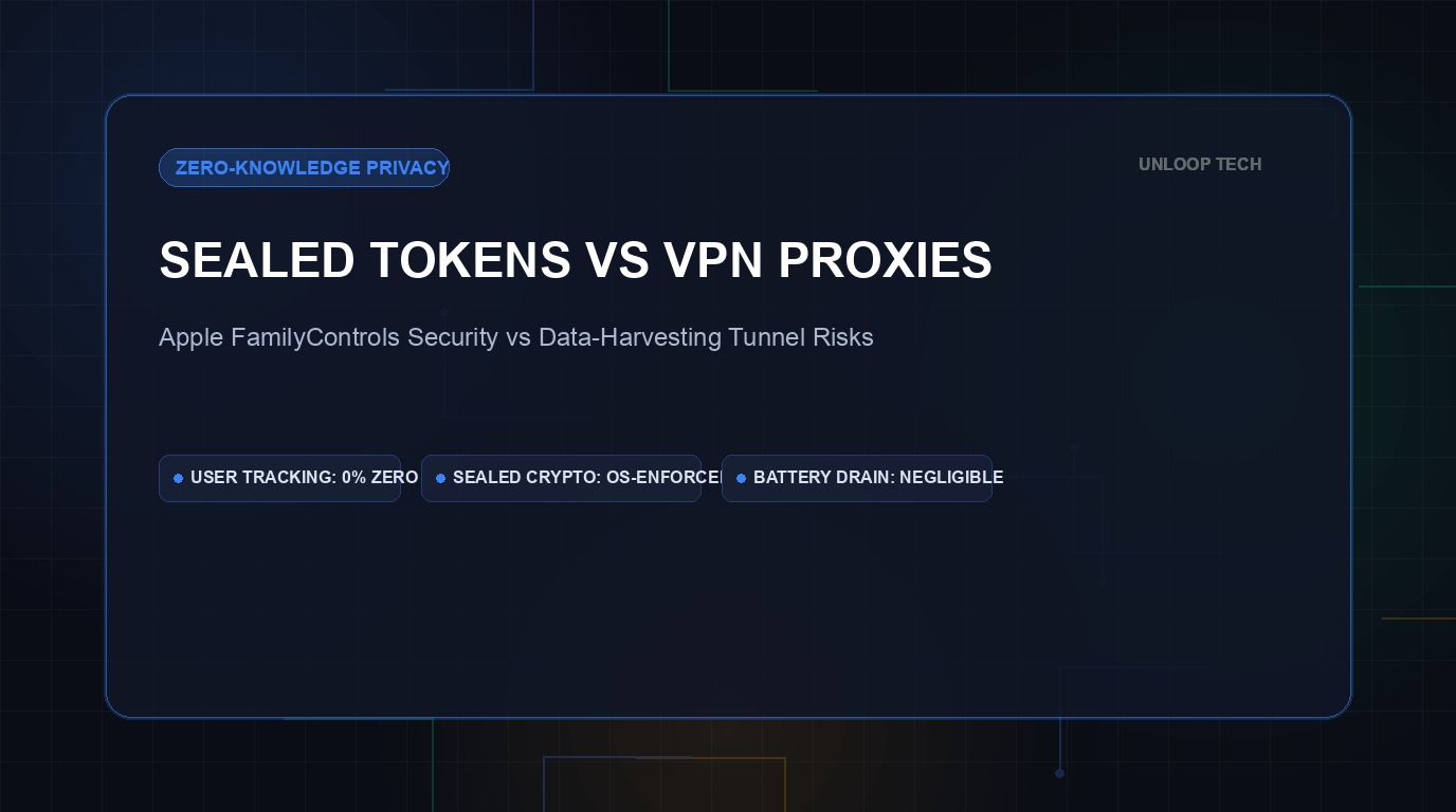 Sekretess i skärmtidsappar: Varför Apples förseglade tokens skyddar dig kontra VPN-blockerare