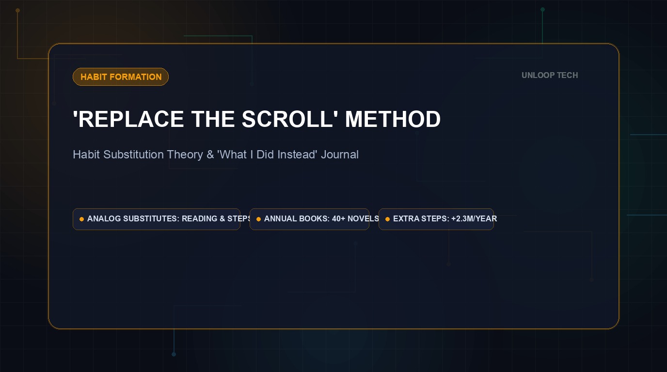 'Replace the Scroll': The Habit Substitution Method for Reclaiming Your Life