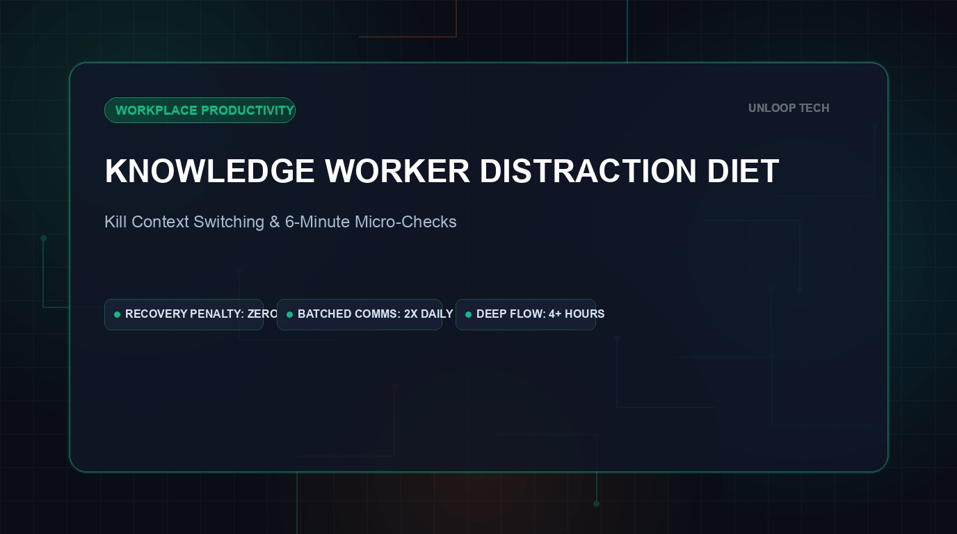 The Knowledge Worker Distraktion Diet: Killing Context Switching & Micro-Checks