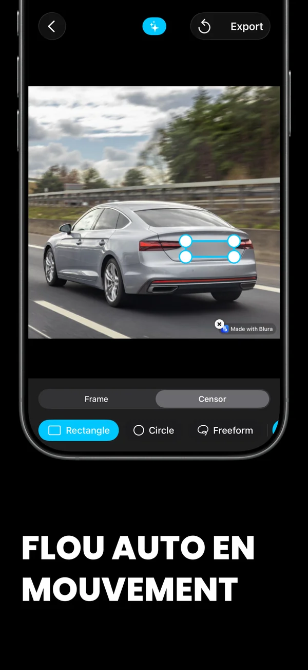 Blura - Paramètres Personnalisés sur iPhone