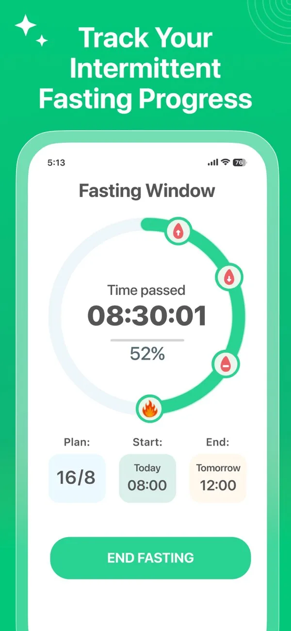 Simple Fasting Tracker - Overzicht & Functies op iPhone
