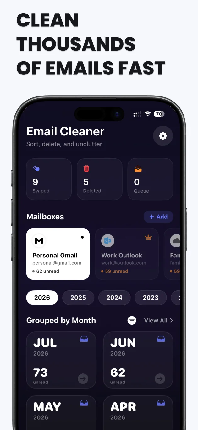 Swipe Email Cleaner - Overzicht & Functies op iPhone