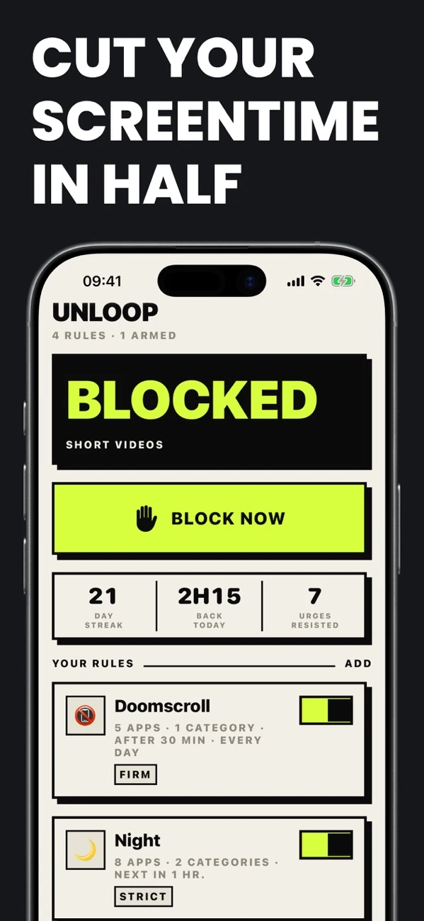 Unloop - Smart Scan & Real-Time Detection on iPhone